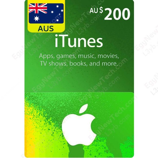 $200 AUS iTunes Gift Card - Digital Code - EgyNewTech